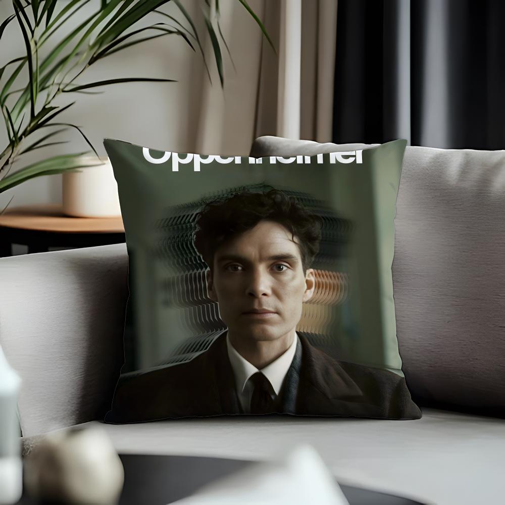 Fashion OOppenheimerful Cushion Cover Antidustmite Pillowcase Invisible Zipper Silky Short Plush Sofa Cushion Cover