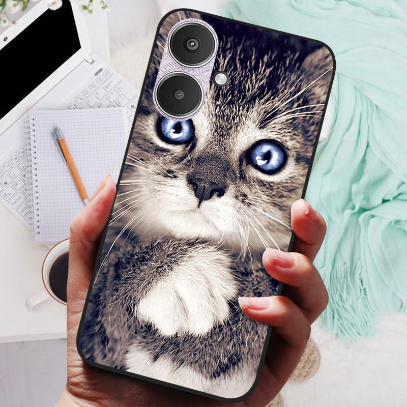 For Xiaomi Redmi 13C 5G Case Black Silicone Bumper Wolf Lions Soft TPU Covers for Xiaomi Redmi 13C 5G Funda Coque Protective