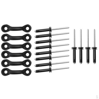 Kayak Canoe Marine Boat 6Pcs Nylon Deck LoopTie Down Pad Eyes & 12Pcs Aluminum Rivets Fishing