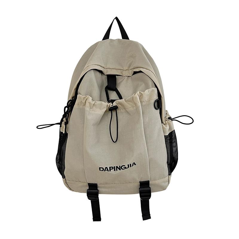Student School Bag Women's Durable Backpack Men's Letter Print Backpack