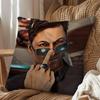 Johnny Cage Kitana Mortal Kombat Pillow Case Square Double-Sided Printing Short Plush Sofa Cushion Cover Bedroom Bedside Pillow
