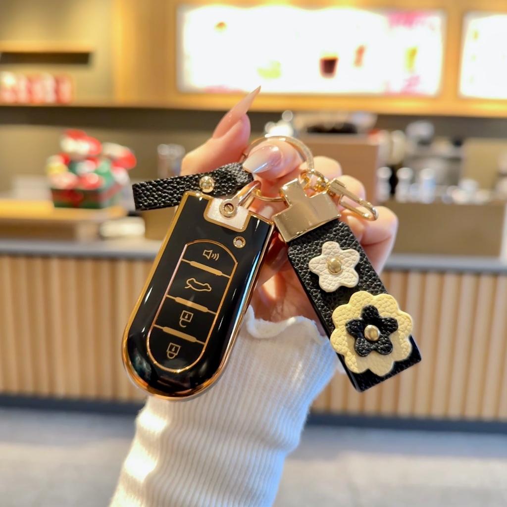 OFF WE GO TPU Car Key For Perodua Myvi Gen3/Bezza/Axia/Aruz Car Key Fob Cover Case with Keychain