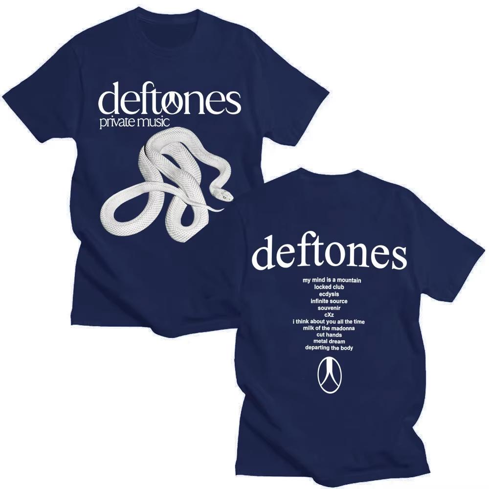 2025 Rockband Deftones Privat Musikalbum Orm T-shirts Harajuku Goth Vintage T-shirt Män Kvinnor Bomull Lös Street T-shirts