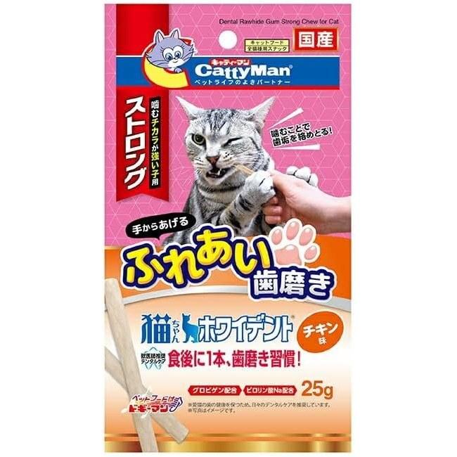 Catty Man cat treats Cat-chan Whident Strong assorted flavors tuna chicken 4 pieces each.