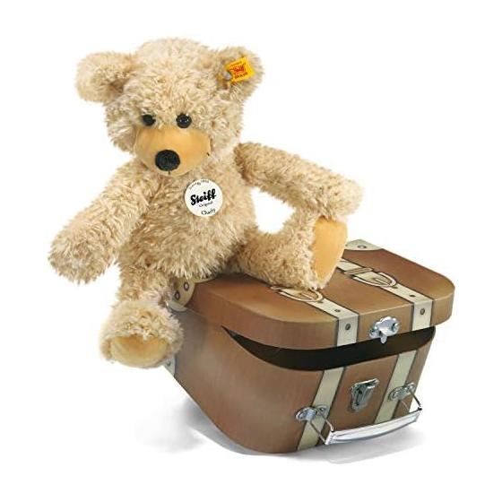 Steiff Charly Dangling Teddy in Suitcase (Charlie Dangling Teddy Bear Suitcase) 30cm (Tan)
