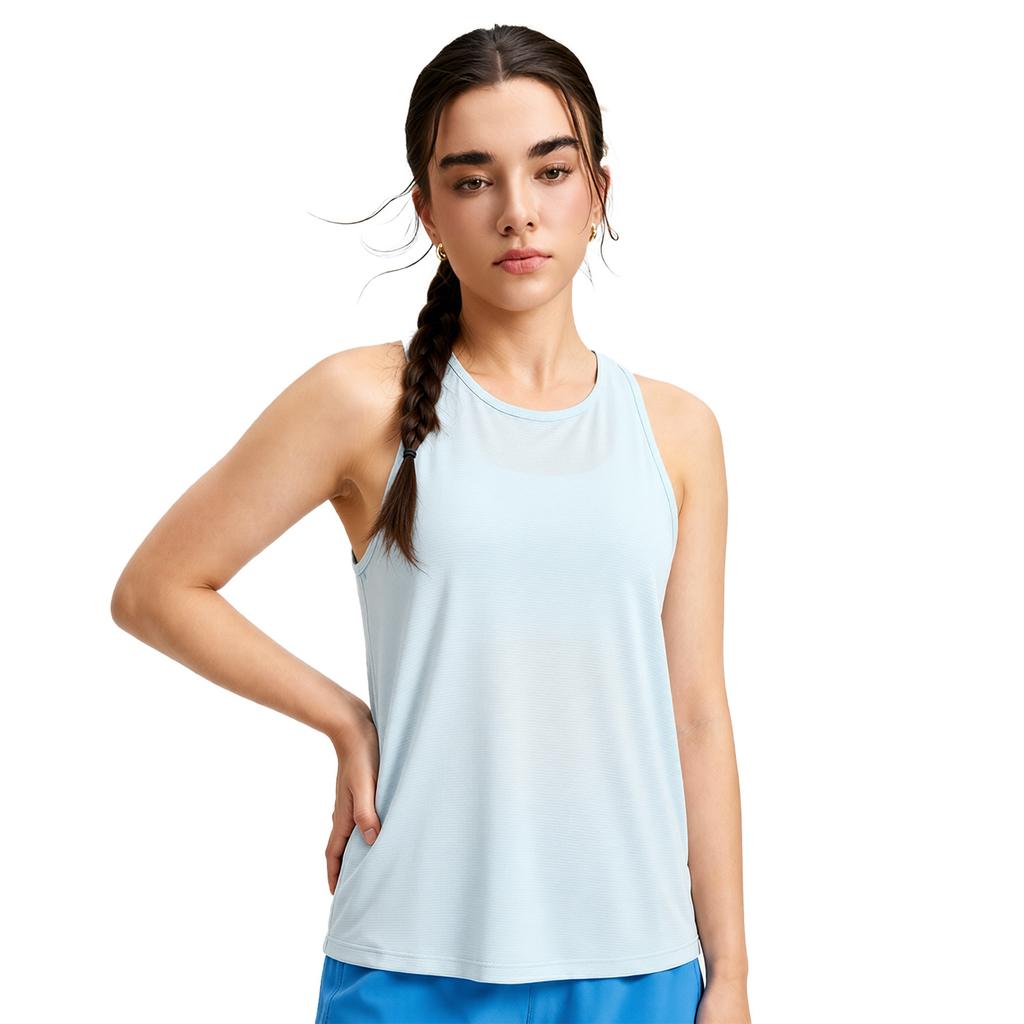 Summer Women's Plus-size Sleeveless Cover-up Tank Top, Quick-drying, Breathable, Nude-feeling, High-elasticity Fitness Yoga Wear
