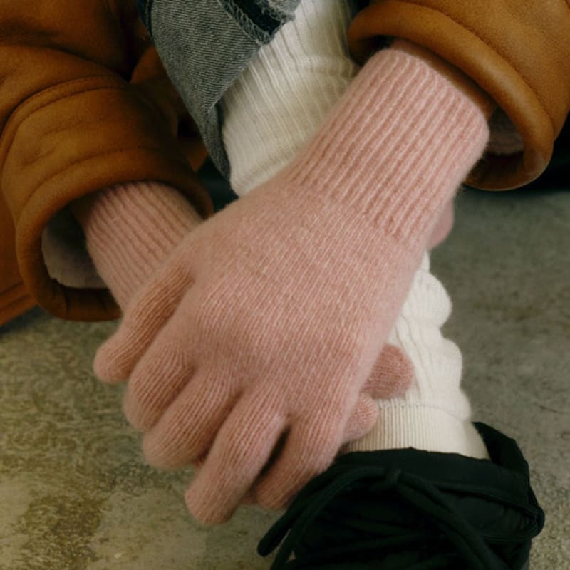 JILL BY JILLSTUART Wool Cashmere Knit Fingerhole Short Gloves 3COLORS (JLGV5F701I1)