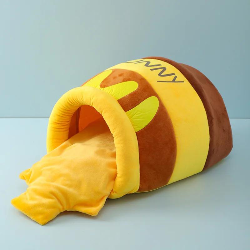 

Кошачья кровать, домик, аксессуары для домашних животных, плюшевый коврик Four Seasons, подушка для кошек, корзина, банка для меда, товары для домашних животных для маленьких кошек