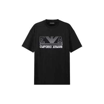 SS23 Logo Print Loose Fit Crew Neck Short Sleeve T-Shirt Men Tops Black 3R1TZ4-1JUVZ-0098
