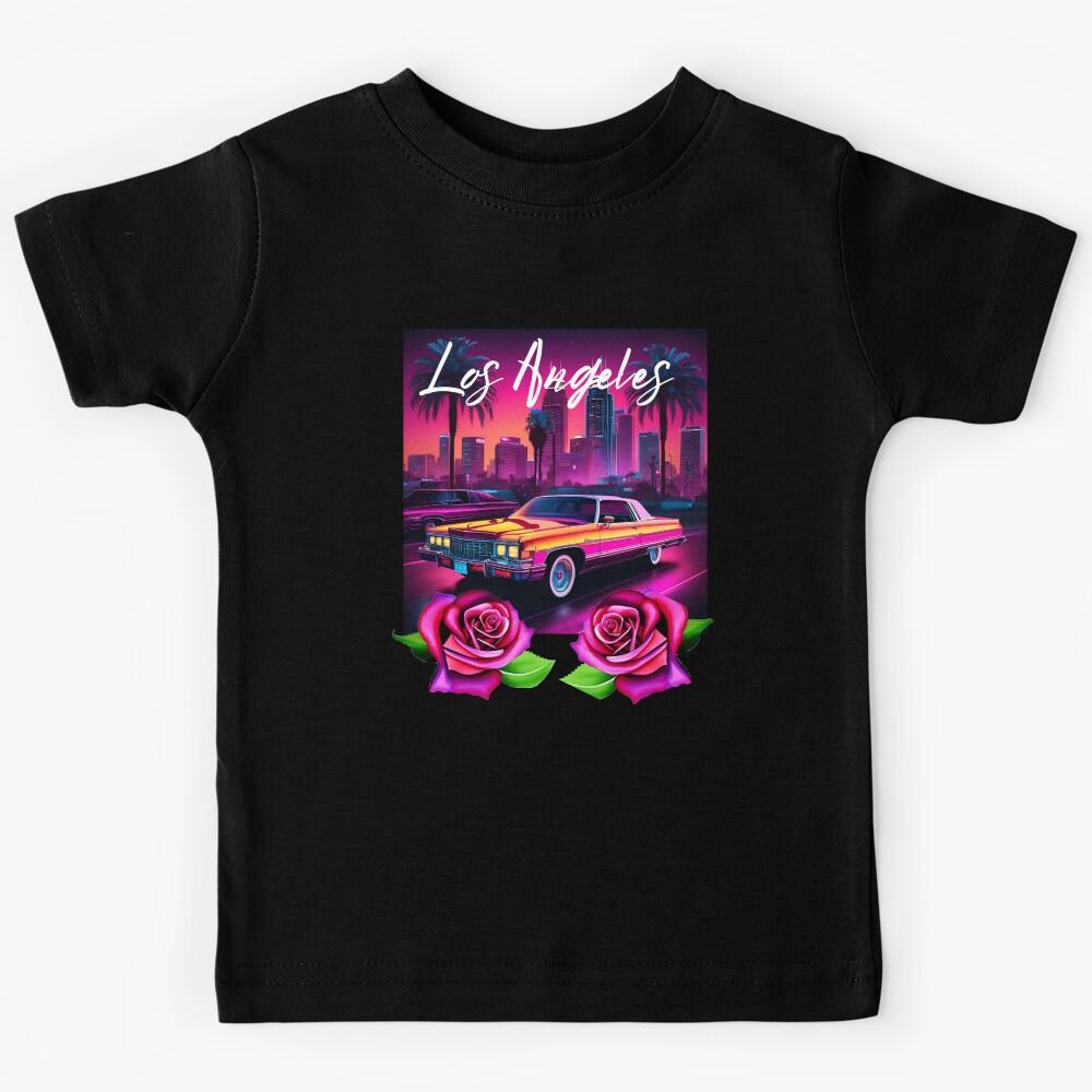 Los Angeles Pink Downtown Skyline Kids T-Shirt 130