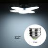 No Flicker 60W LED Bulb E27 B22 220V SMD2835 Super Bright Foldable Fan Blade Light Adjustable Angle for Warehouse Garage