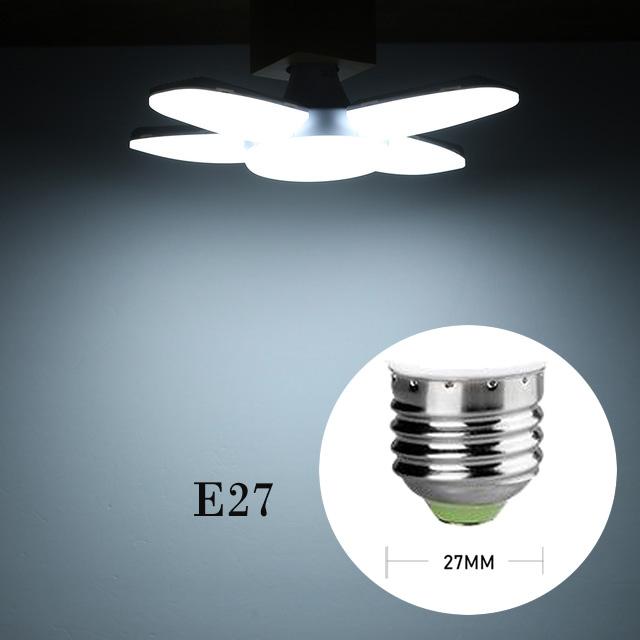 Kısmasız 60W LED Ampul E27 B22 220V SMD2835 Süper Parlak Katlanabilir Fan Kanatlı Işık Ayarlanabilir Açı Depo Garaj için