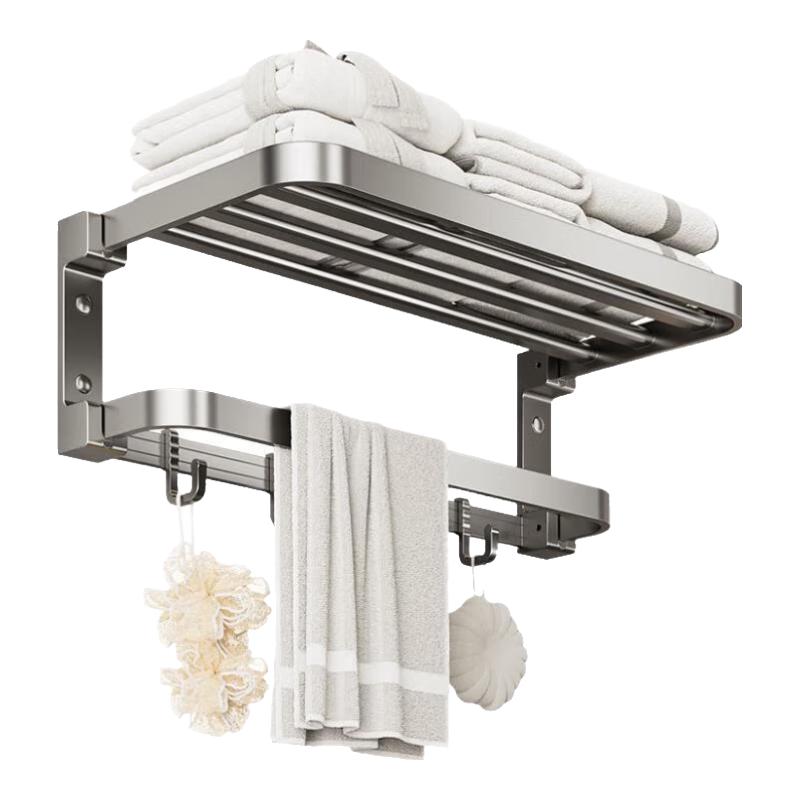 Cobbe Gunmetal Grey Space Aluminum Bathroom Rack Series