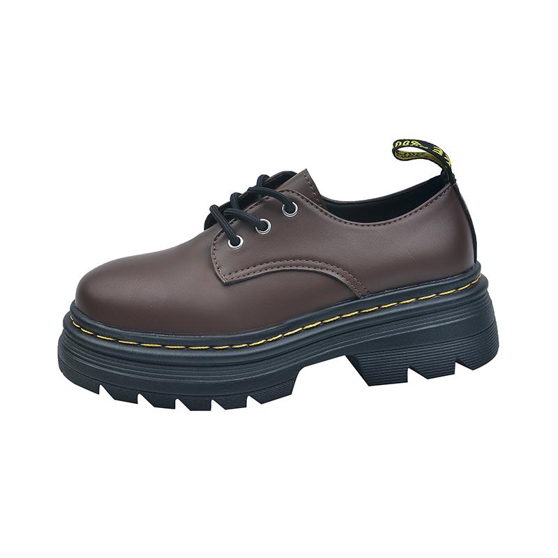 

Женские туфли на толстом каблуке, осенние, новые, с круглым носком, спереди, ремешок, толстая подошва, нескользящие, износостойкие, низкие туфли 40