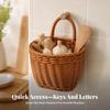Wall Hanging Basket with Handle Open-Top Storage Container Sturdy for Dorm Rooms