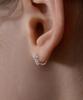 Tatiana (Silver 925) Cross Cubic Hoop Earrings Ec3291