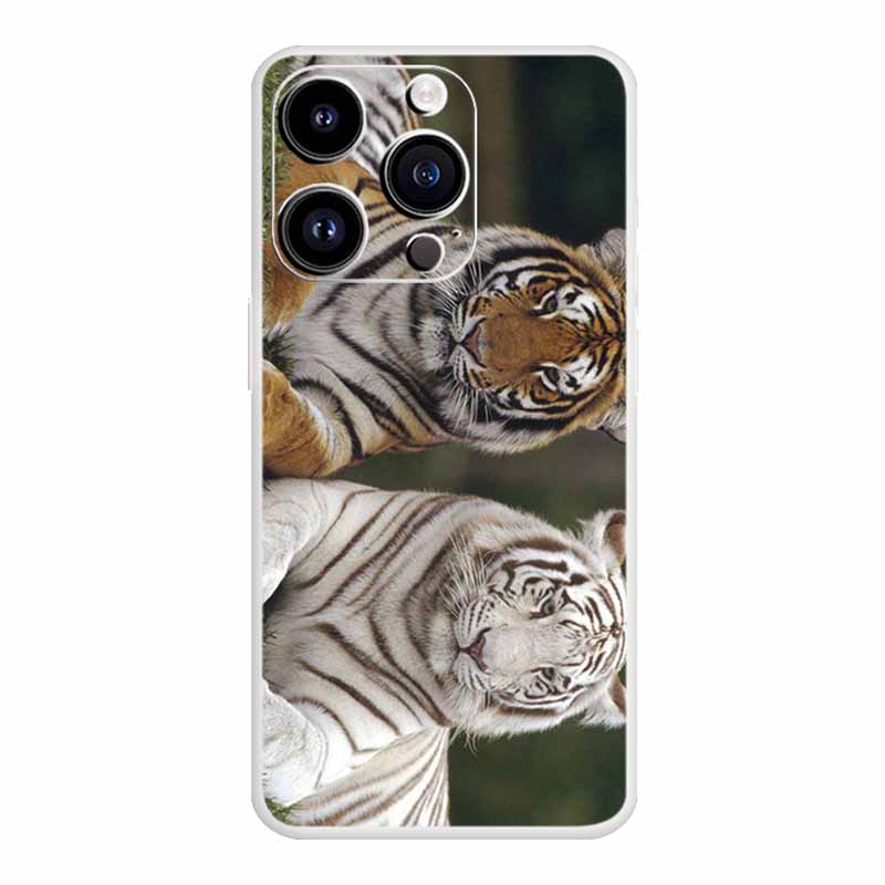 Für iPhone 16 Pro Max Hülle Luxus Silikon TPU Weiche Abdeckung Handyhülle iPhone16 plus 16e Stoßfester Bumper Funda Tiere Hülle
