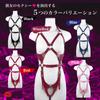 Sexy SM Belt SM Goods Harness Bodysuit PU Leather Belt Cosplay Costume SM Training Restraint Queen Leather Bondage Hardcore Leg [Tokariri] (No Rings,