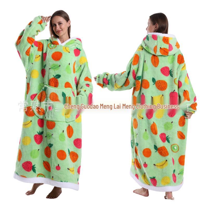 Women's Winter Cozy Velvet Robe - Double-Sided Soft Cotton for Cold Protection and Comfort