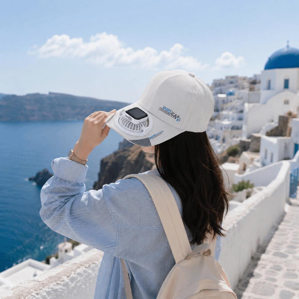 Built-in Fan Solar Cooling Fan Hat Sunshade Fan Hat New Sun Protection Hat  Outdoor