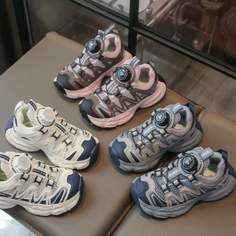Summer Kids Sneakers Breathable Mesh White Shoes Boys Running Dad Shoes