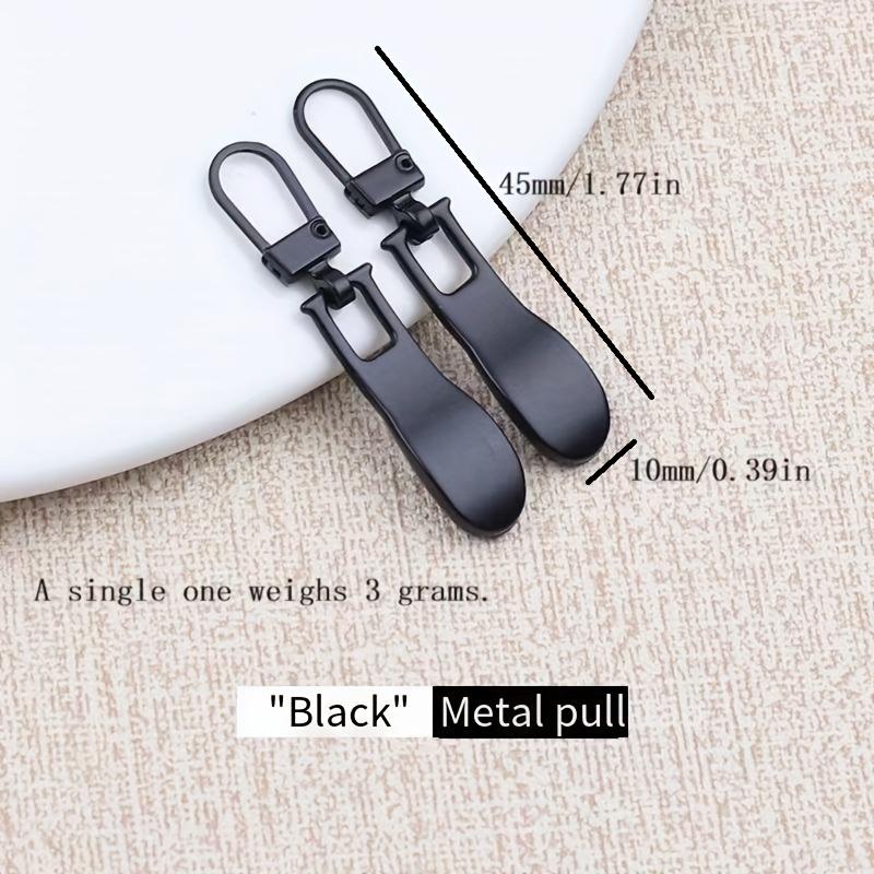 5pcs Wave-Shaped Versatile Tool-Free Metal Eyelet Semi-Automatic Pull Tab Detachable Zipper Puller Luggage Coat Clothing Shoes Boots