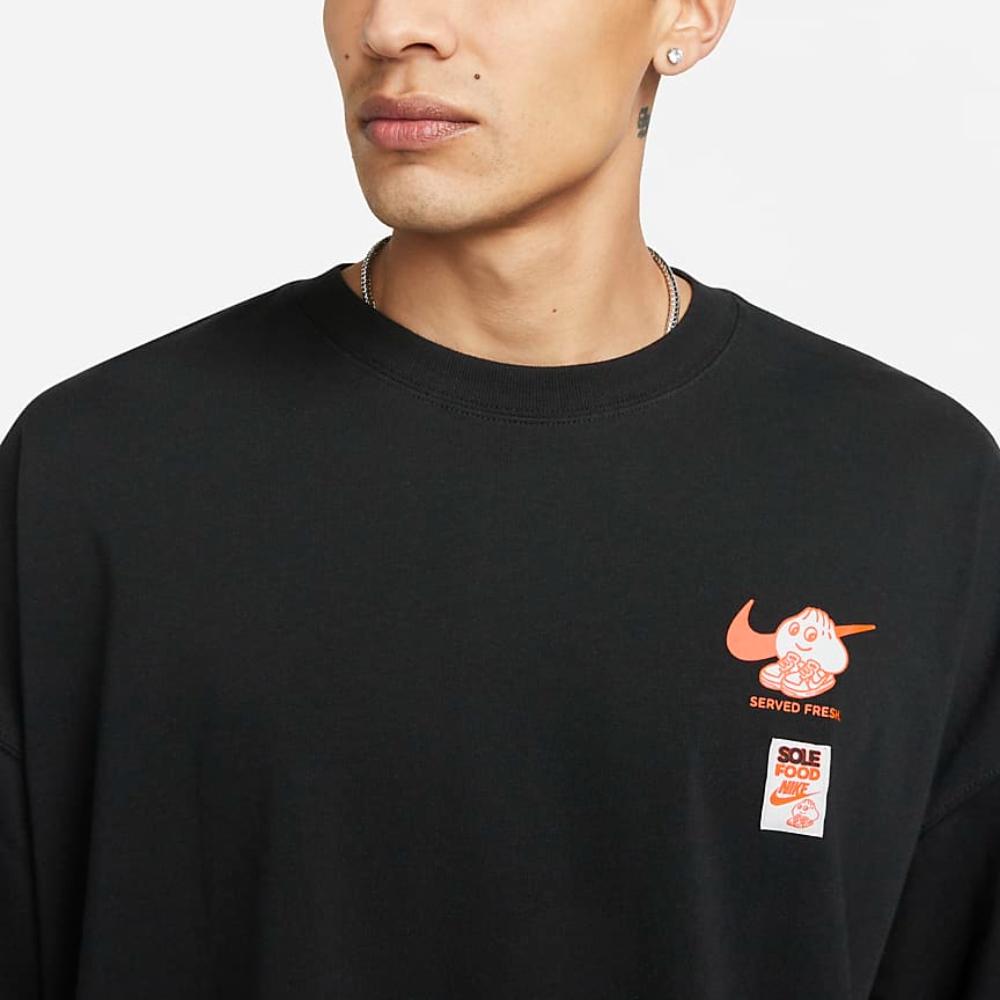 Nike Pánská trička Černá Kulatý výstřih Střední (Unisex) Trička FB9808 010