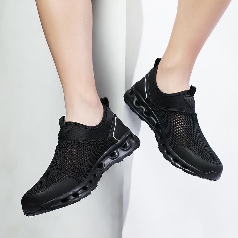 39-48 Summer Large Size Men's Shoes Lightweight Sports Casual Running Shoes Net Thick Bottom Breathable Women's Shoes