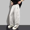 New Summer High Street Wide-leg Tooling Straight-leg Pants Trendy Cotton Scimitar Pants American Loose Casual Trousers