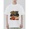 Black T Shirt with Fck Around and Find Out Graffiti Print Casual Streetwear for Men and Women
