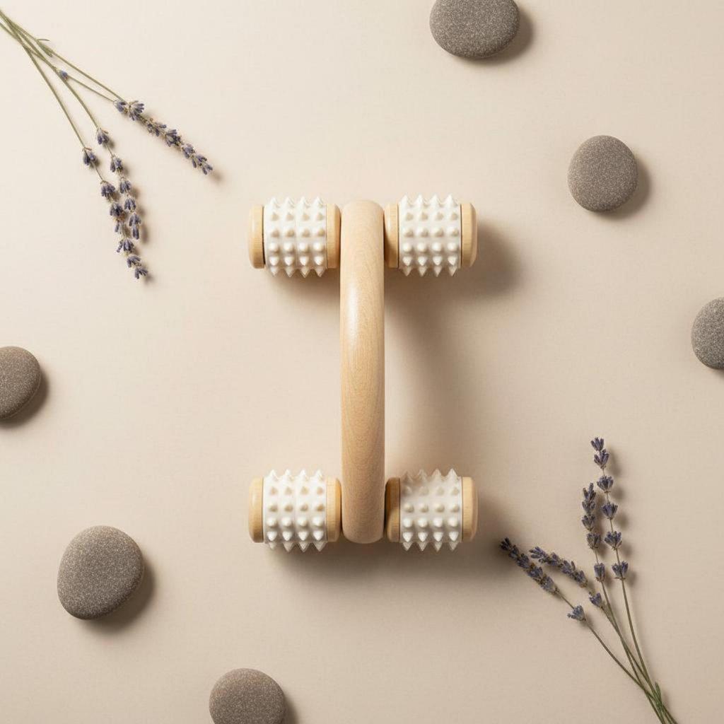 Wooden Roller Massager Portable Massage Deep Relaxation for Adults