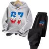 67 Chic Children's Hoodies Set 4-13Y Korean Streetwear Block Tracksuit Fashion Comfortable Kids Sweatshirt 2 Pcs Sets Pant Suit