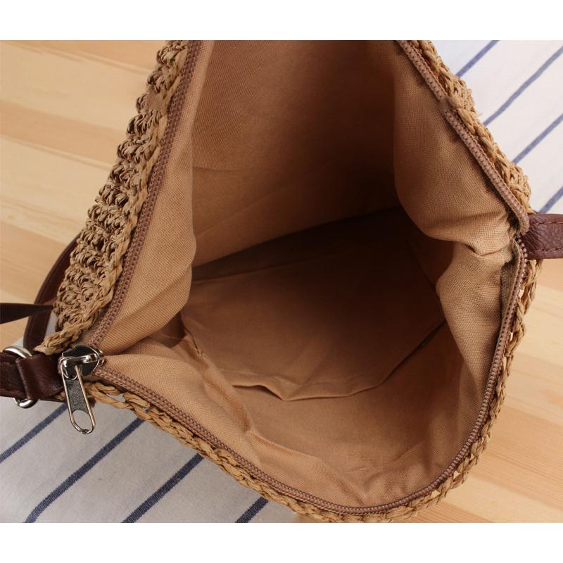 Straw Knitted Purses and Handbags Women Shoulder Bags Straw Woven Side Bag for Ladies Woman Handbag Beach Bag