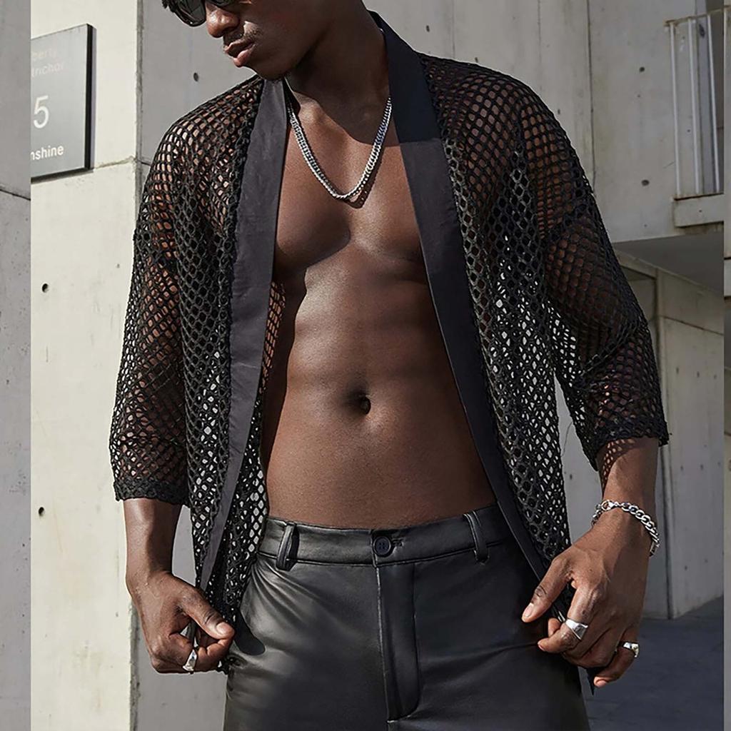 Men's Sleeveless Solid Color Sports V-neck Base Shirt, Swing Neck Vest