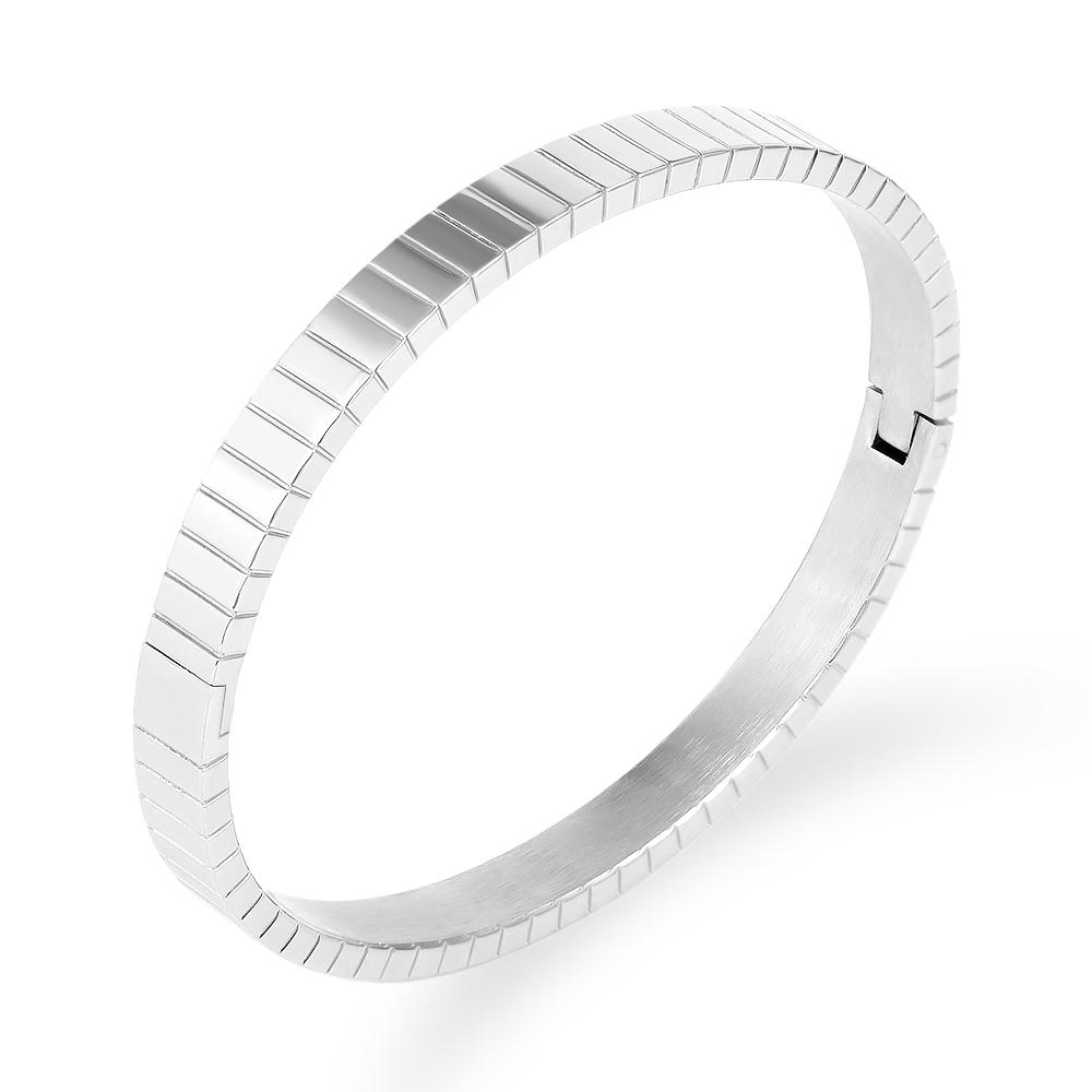 Lovers Bracelets Woman Titanium Stainless Steel Cubic Zirconia Fashion Cuff Charm Strap Bangles Jewelry for Women Gifts