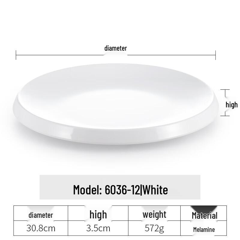 Melamine Commercial Dinner Plate