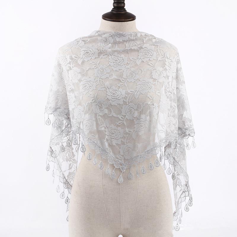 Foulard Femme Fashion Bufandas Women Hijab Triangle Lace Veil Tulle Scarf Shawl Hollow Out Voile Femme Musulman Spring Summer