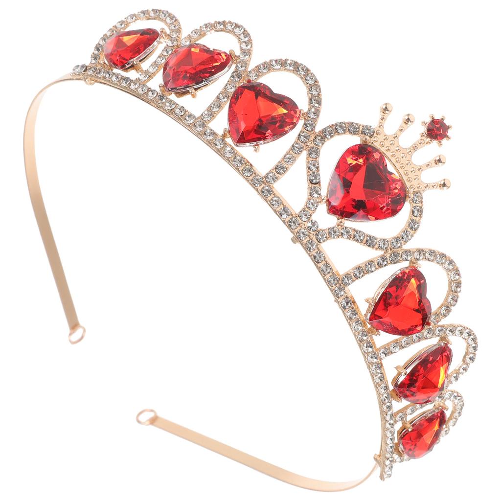 Shining Crystal Rhinestone Heart Shape Headband Bridal Wedding Tiara Hair Decor Royal Retro Elegant Lady Accessories