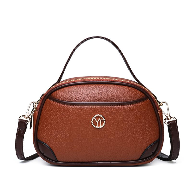 

New Designer Solid Color Leather Ladies Crossbody Shoulder Bags High Quality Handbag Women Bag Luxury Female Messenger Tote Sac світло-коричневого кольору