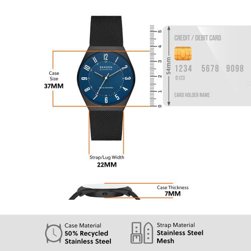 Skagen Grenen Solar Powered Watch SKW6837 Men's Black