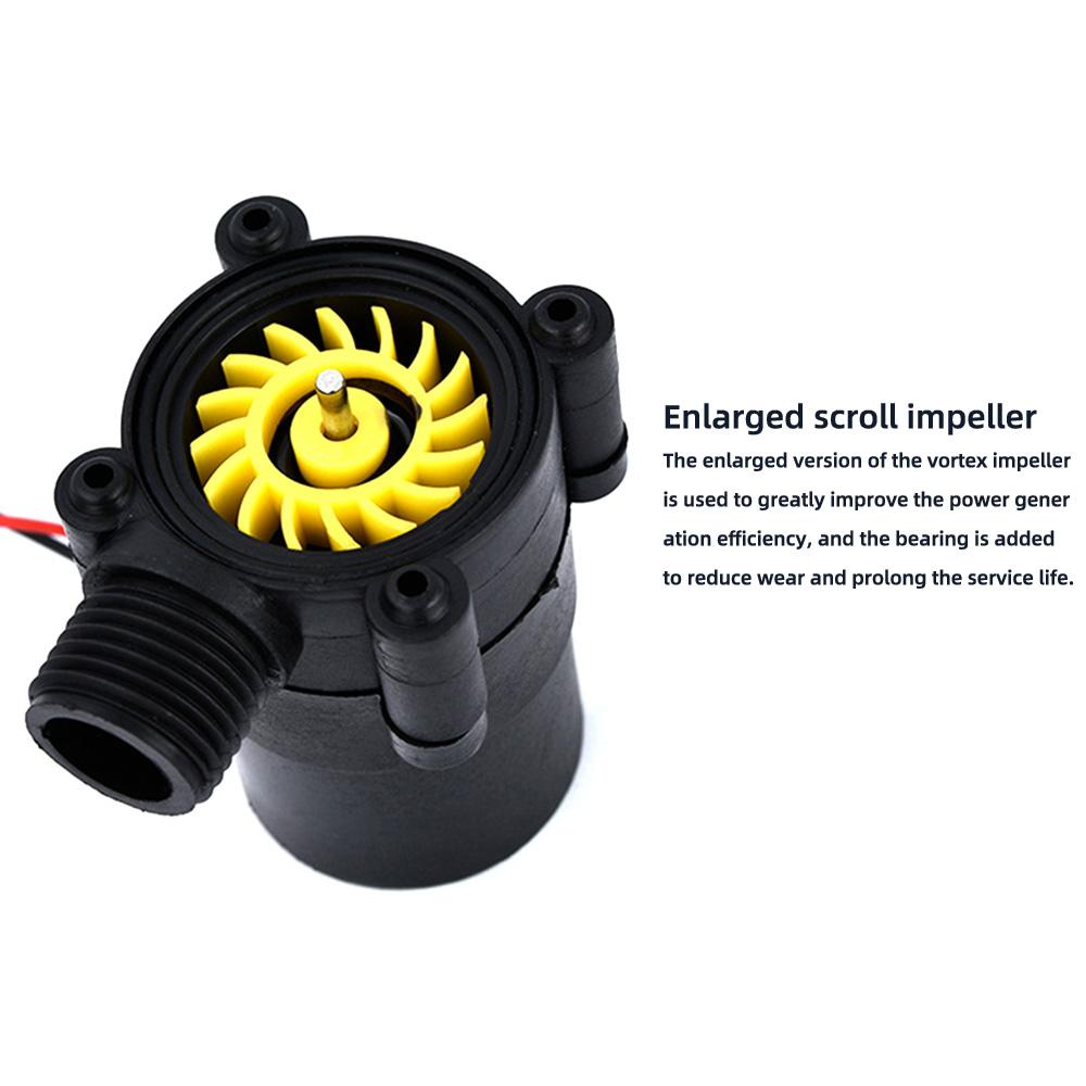 DC 9.8V-18.5V Mini High Power Hydroelectric Turbine Water Flow Generator Electric Hydroelectric Hydro Generator Power Supply