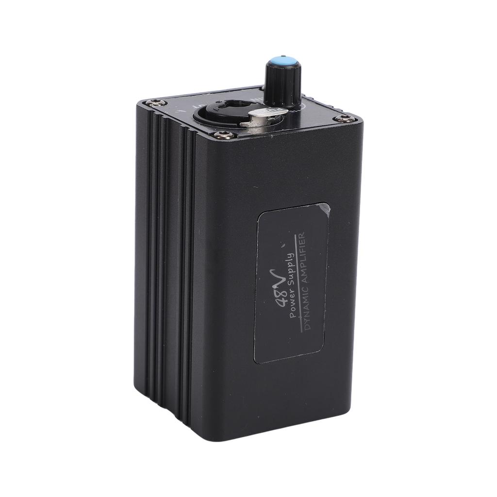 Microphone Amplifier 48V Phantom Power 0 28dB Gain XLR 6.35mm Jack Sound Interface for Camera Mixer Sound Card