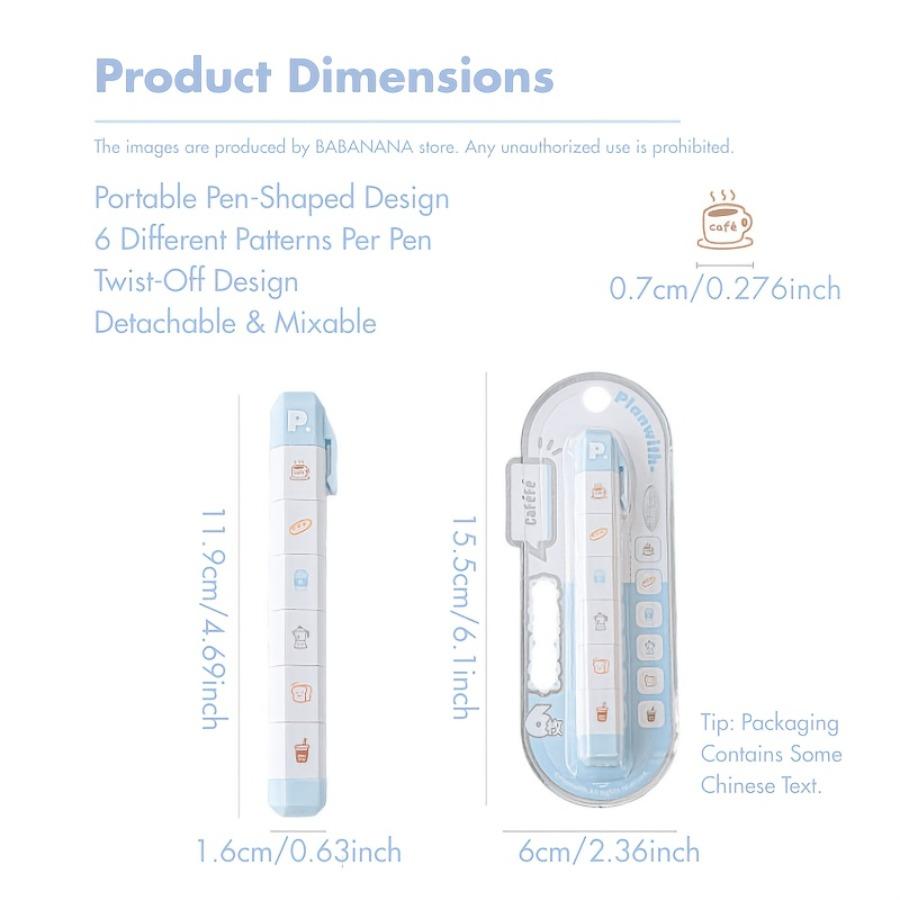 1 pezzo, una Penna Timbro Versatile con Immagini Multiple - un Adorabile Set per Agende, Journaling, Conservare Ricordi, E Appassionati di K-Pop