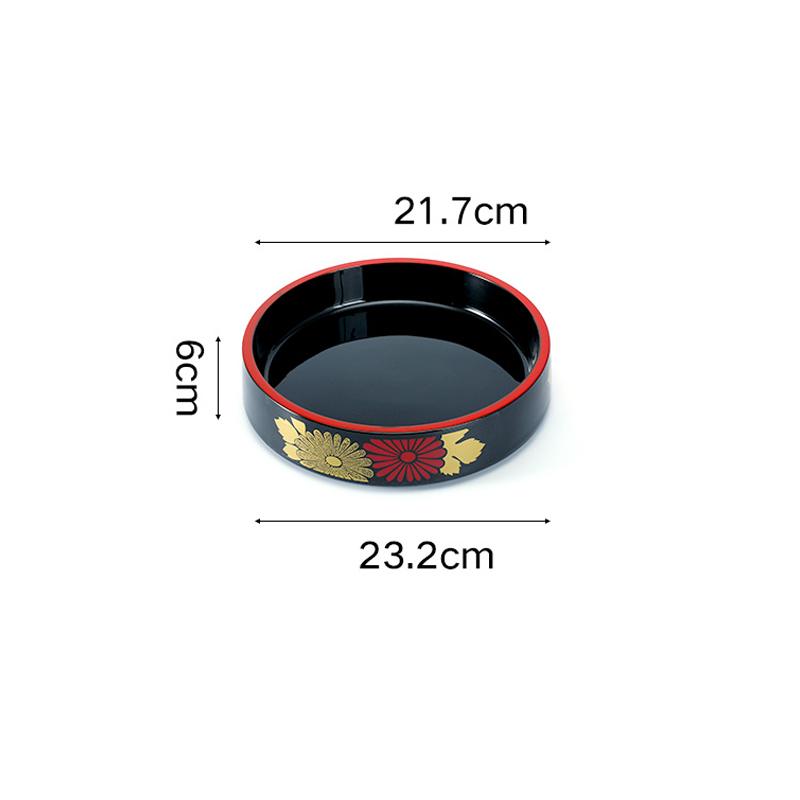 Japanese Sushi Bucket Sashimi Raw Fish Seafood Dish Cuisine Fruit Dish Restaurant Serving Plate Round Tray Salmon Ice Plate