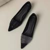 Neue 2026 Spitz zulaufende flache Büroschuhe Segelschuhe einfarbig gestrickte Slip-on-Schuhe lässige Ballerinas Schuhe Damen Loafer Zapatos De Mujer