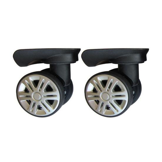 1 Pair Universal Replacement Wheels Low Noise Double-Row Large Size Trolley Case Luggage Wheel Repair Travel Suitcase Parts Accessories Wheel