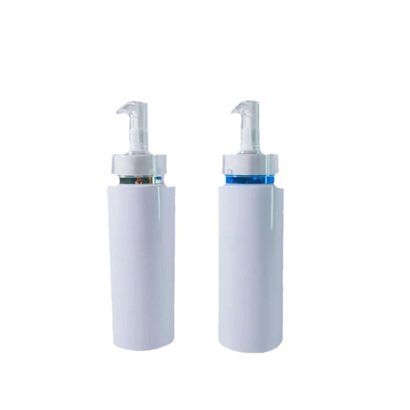 Spot PET 100ml~500ml Flat-Shoulder Plastic Bottle with Acrylic Pump Head, Refillable Lotion Bottle, 24-Tooth