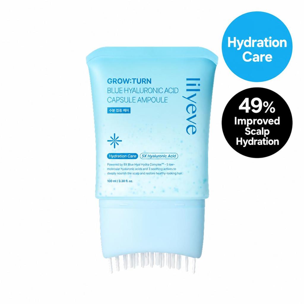 lilyeve Growturn Cepillo para Cuero Cabelludo Ampolla Exosoma / Colágeno Rosa / Hialurónico Azul / CICA PDRN / Negro / Dorado 30ml 100ml 140ml (8 Tipos, 30 Opciones)