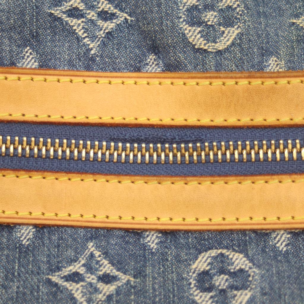 LOUIS VUITTON 2008 M95048 Monogram Denim Baggy GM Tote Bag blueUsed