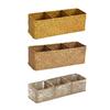 Storage Basket Sea Grass Stationery and Makeup Box Desktop Organizer Box with Compartments for Office and Home Use